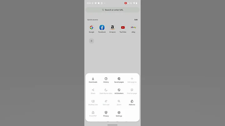 Enabling Total Adblock in Samsung Internet Browser