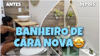 Fiz uma transformação simples mas fez toda diferença no banheiro social - #façavocêmesmo #banheiro