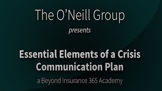 Essential Elements of a Crisis Communication Plan