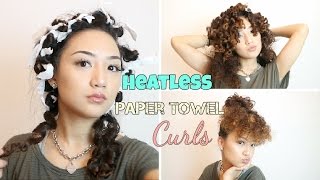 Heatless Tight Curls (using Paper Towels) Tutorial | ELLIENA ROSE ANNE