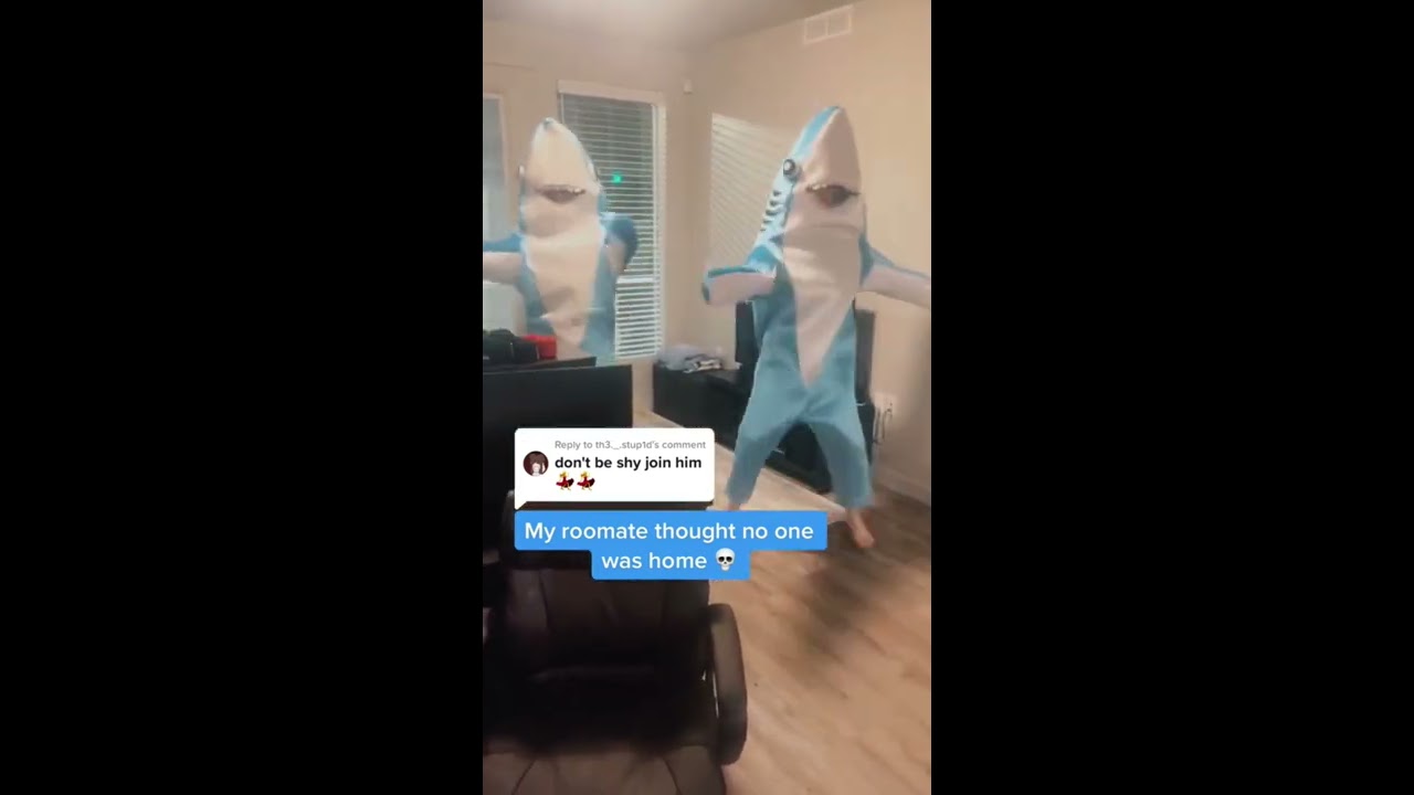 I Joined My Roommate Shark Dancing Caught In 4K Part 2 KatyPerry CaliforniaGurls DancingShark