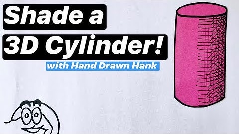 How to Shade a 3D Cylinder. Step by Step Tutorial. Quick, fun art lesson with Hand Drawn Hank!