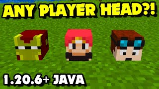 How to Get ANY PLAYER HEAD Using Commands in Minecraft 1.20.6+ Java?! Profile Data Component [Easy]
