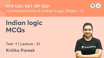 Indian logic MCQs | Test-1 | Communication & Indian Logic | NTA UGC NET JRF 2021 | by Kritika Pareek