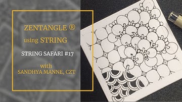 A Zentangle Mini Project, STRING SAFARI #17 for beginners