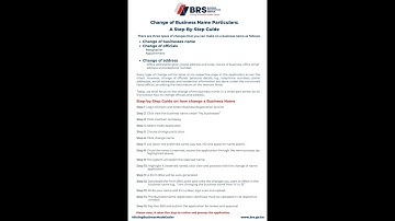 How to Change  Company Particulars: Address,  location, email, phone number