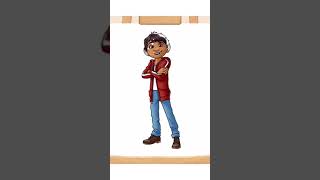 SHORT| Coloring MIGUEL from COCO on Disney Coloring World App screenshot 1