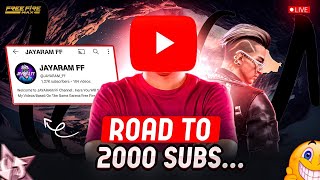 ROAD TO 2000 SUBSCRIBERS - TELUGU GARENA FREE FIRE MAX LIVE - CLASS SQUAD ROOM MATCHES