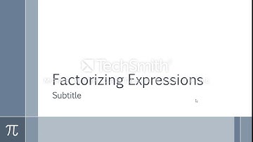 Factorising Expressions