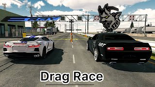 C8 Corvette ERAY VS Dodge Demon 170 | Drag Race | car parking multiplayer