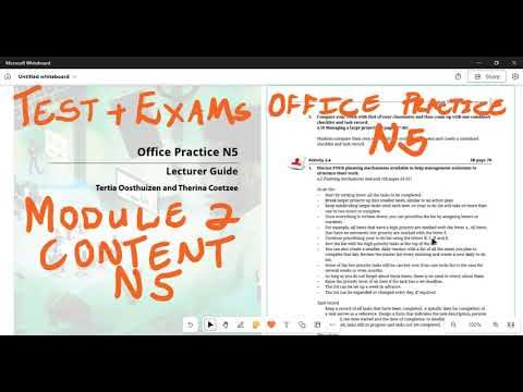 Office Practice N5 Module 2 Roles and duties of management assistant ...