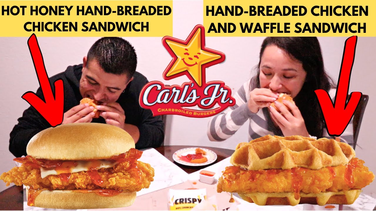 Carl's Jr. NEW Hot Honey HandBreaded Chicken Sandwich Review AND