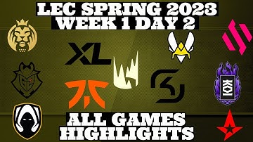 All Game LEC Highlights Week 1 Day 2 | LEC Spring 2023 | Highlights by Pro Esports Highlights