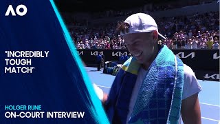 Celebrity Holger Rune On-Court Interview | Australian Open 2025 First Round Profile