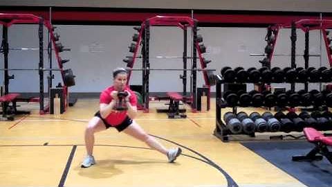 DB goblet cossack squat