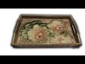 DECOUPAGE WOODEN TRAY WITH RESIN / DIY / HOW TO DECORATE WOODEN TRAY