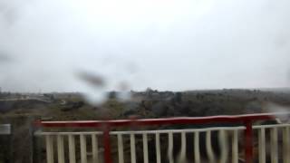 Fuerte temporal de viento y lluvia. Pantano del Pontón 4 de Enero (Segovia)