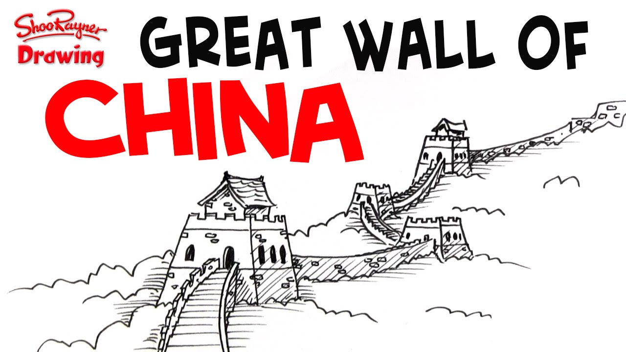 How To Draw The Great Wall Of China Easy Step By Step For Beginners Youtube