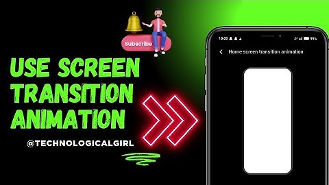 How to use home screen transition animation in android or iPhone