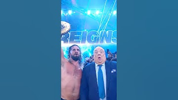 Paul Heyman’s eyes almost fell out of his head when Roman Reigns’ music hit 😌😳💀