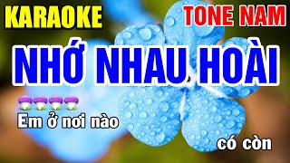 NHỚ NHAU HOÀI Karaoke Tone Nam ( SIÊU PHẨM ) ► Tình Trần Karaoke