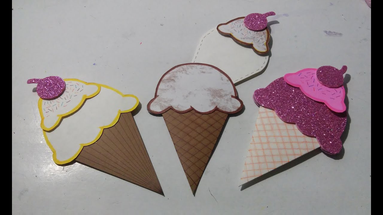 Trajeta con forma de helado | helado sorpresa