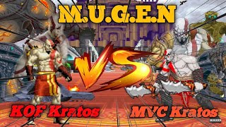 KOF Kratos (SIE) vs MVC Kratos (SIE) | MGS | God Of War Mugen Battle