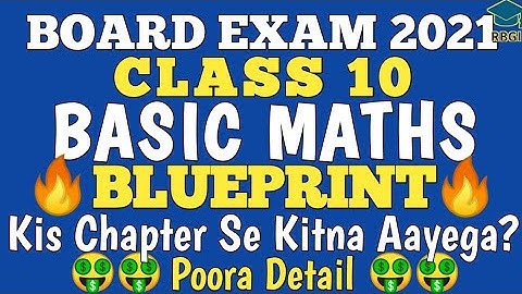 Blueprint of Class 10 Basic Math 2021