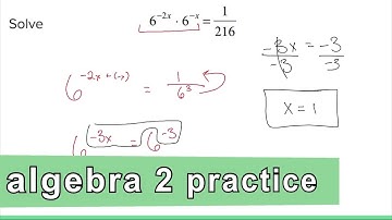Algebra 2 Practice - Solving Exponential Functions without Logarithms (Example 2)