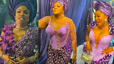 WATCH IYABO OJO & ENIOLA BADMUS DANCE LIKE NEVER BEFORE AT MERCY AIGBE’S MOTHER’S BURIAL RECEPTION!