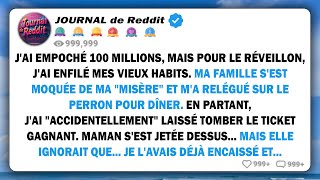 Ma mère m'a fait manger le dîner de Noël sur le porche... Un billet de loterie à 100 millions de...