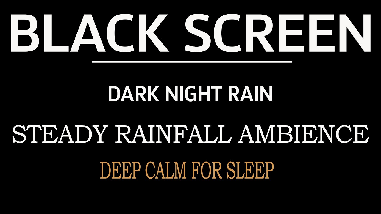 Black Screen | Powerful Night Rain & Thunder for Fast Sleep and Total Relaxation