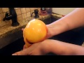 Fastest way to peel a peach, 10 second or less