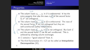 Lecture18: 2.3 CZ factorization, Math 405: Learning from Data.