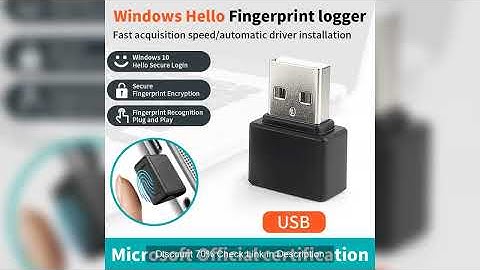 Mini USB Fingerprint Recognition Device Biometrics Security Key PC Laptop Windows 10 11 Hello Finger