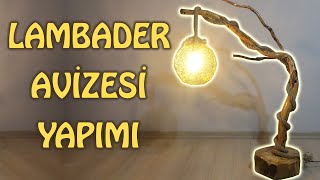 Halat Ip Ve Balondan Lambader Avize Yapımı Wooden Lamp Diy Şap