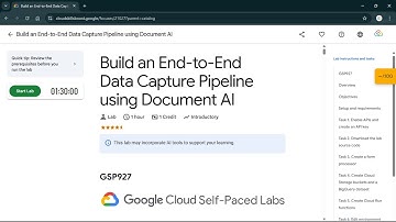 Build an End-to-End Data Capture Pipeline using Document AI | #qwiklabs | #GSP927 #CLI
