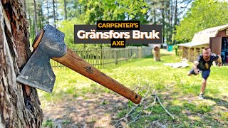 Axe Throwing: Gränsfors Bruk Carpenters Axe #axethrowing #axe #tools #skills #vikings #review