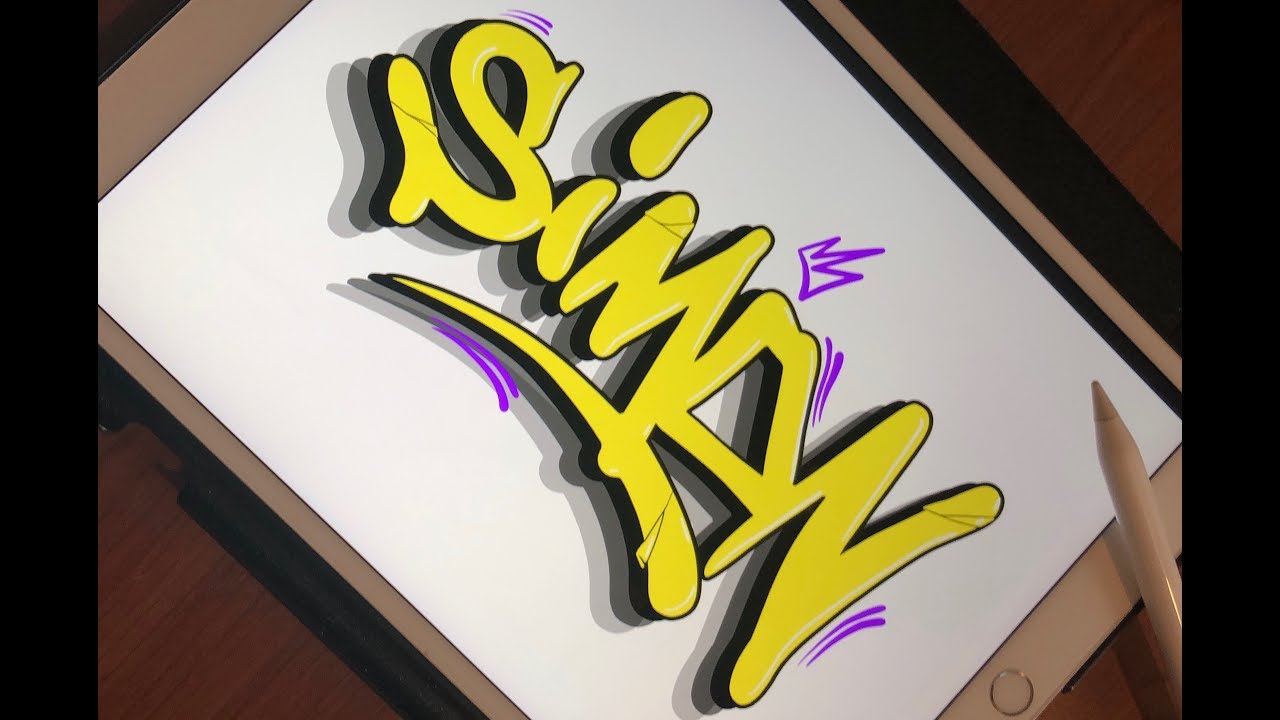 How To Make Graffiti With Ipad Pro 8 Tutorial By Simon Dee Youtube