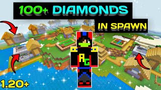 😱 100+ Diamond 💎 on spawn 🔥 || Minecraft PE 1.20+ || Minecraft BEDROCK EDITION Seed ( Hindi )