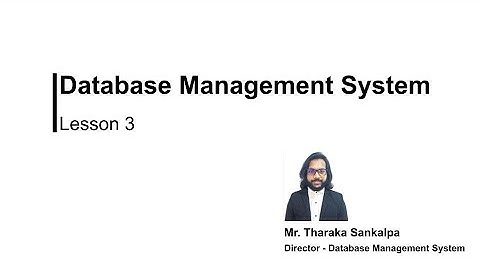 Database Management System | Lesson 03 | Java Institute | Tharaka Pathum