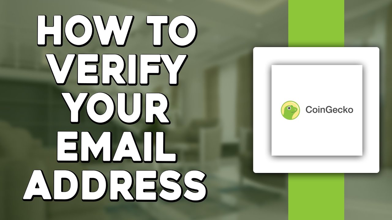 How To Verify Your Email Address On CoinGecko (Easiest Way) - YouTube