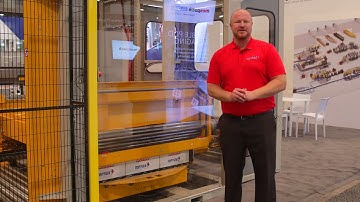 Floor Level Palletizer by TopTier palletizers at Pack Expo 2021