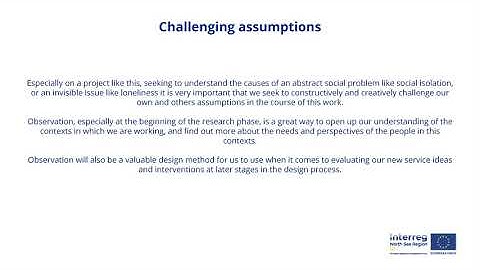 Introduction to Service Design – Observation