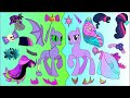 MLP Zombies vs Fairies Ponies-My litte pony  Grand Galloping Gala Dress up party  Paper  Dolls Craft