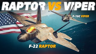 Goliath Vs Goliath | F-22 Raptor Vs F-16 Viper DOGFIGHT | Digital Combat Simulator | DCS |