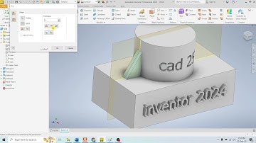 Inventor 2024_Bài 12: Lệnh Helical curve, Rib, Emboss