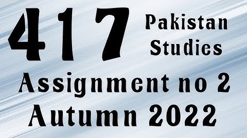 AIOU Code 417 Solved Assignment No.2 Autumn 2022 #aiou #aiousolveassignments