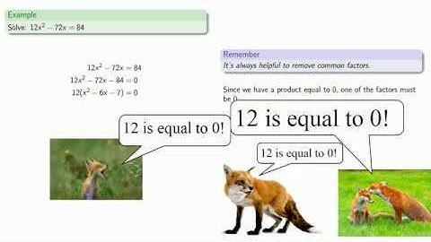 Solving Quadratics Using the Zero Product Property