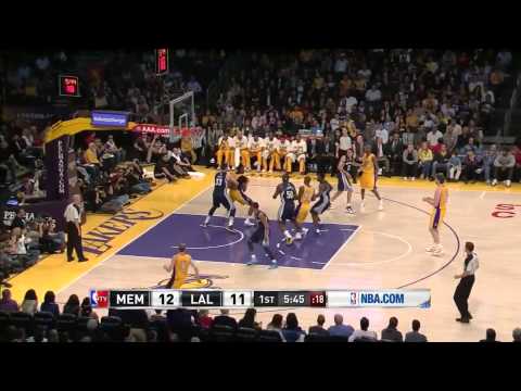 Tony Allen block/steal on Dwight - Grizzlies @ Lakers - 2013.04.05